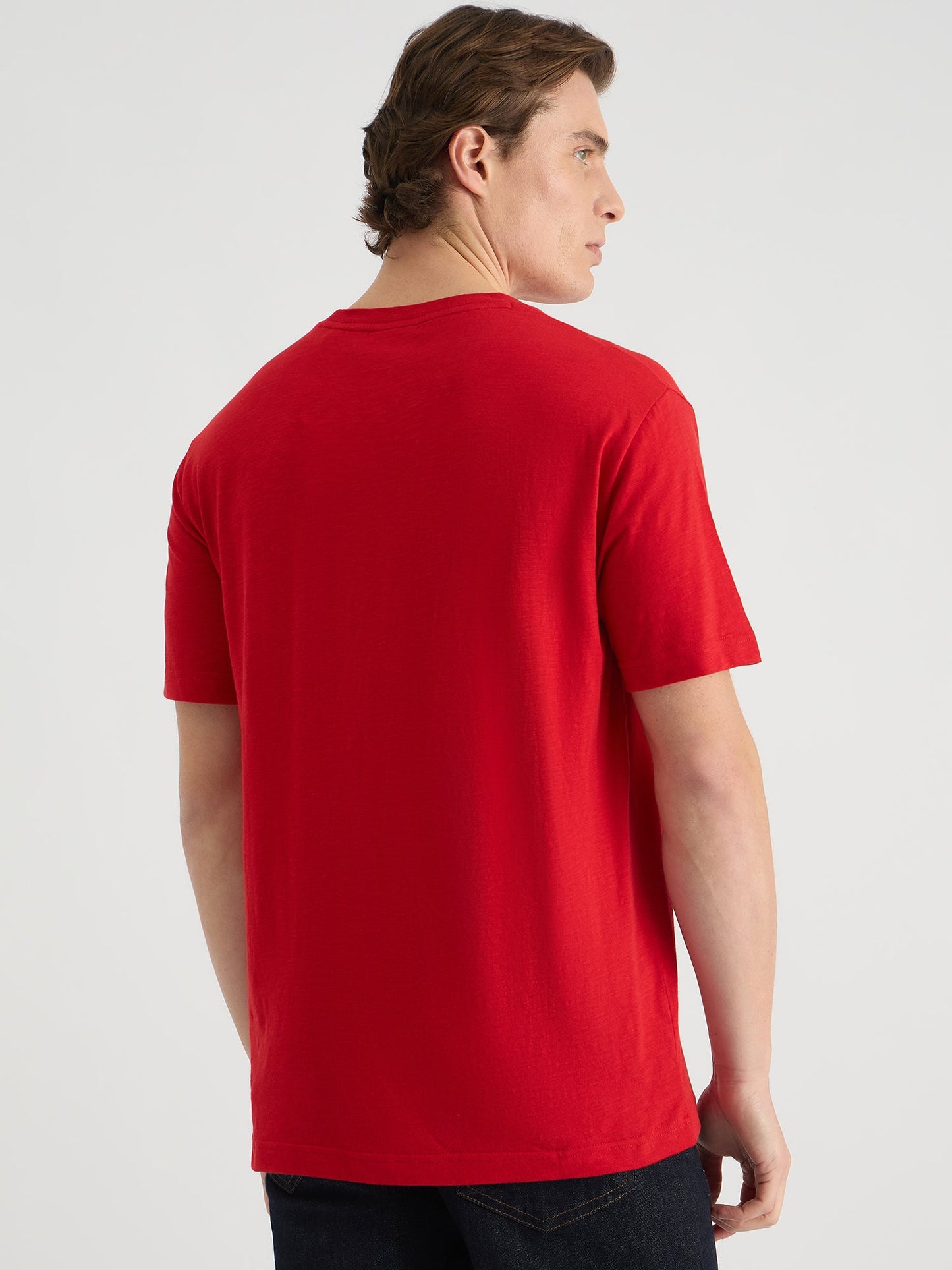 Gant Men Red Regular Fit Solid Crew Neck Tshirt