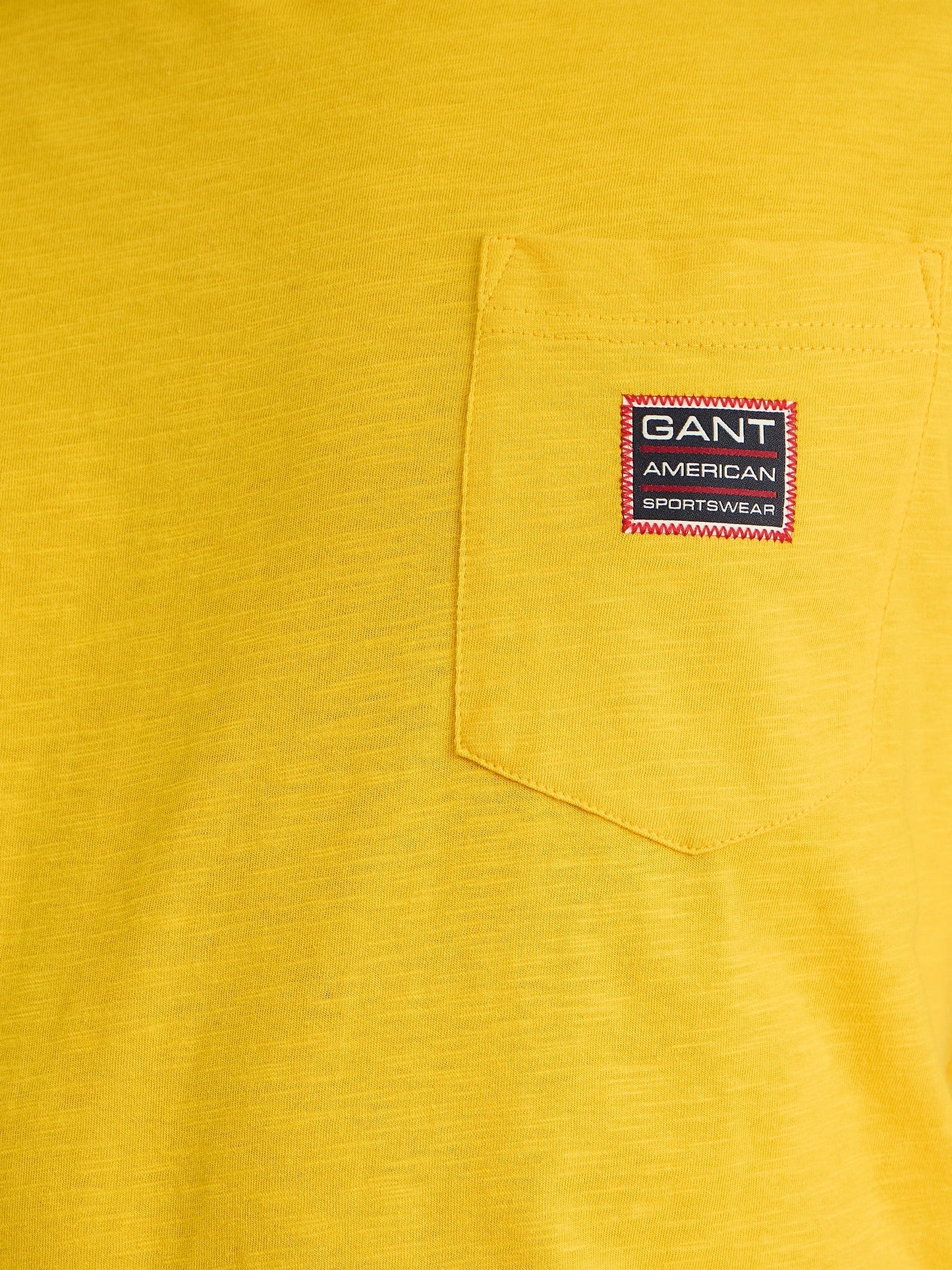 Gant Men Yellow Regular Fit Solid Crew Neck Tshirt