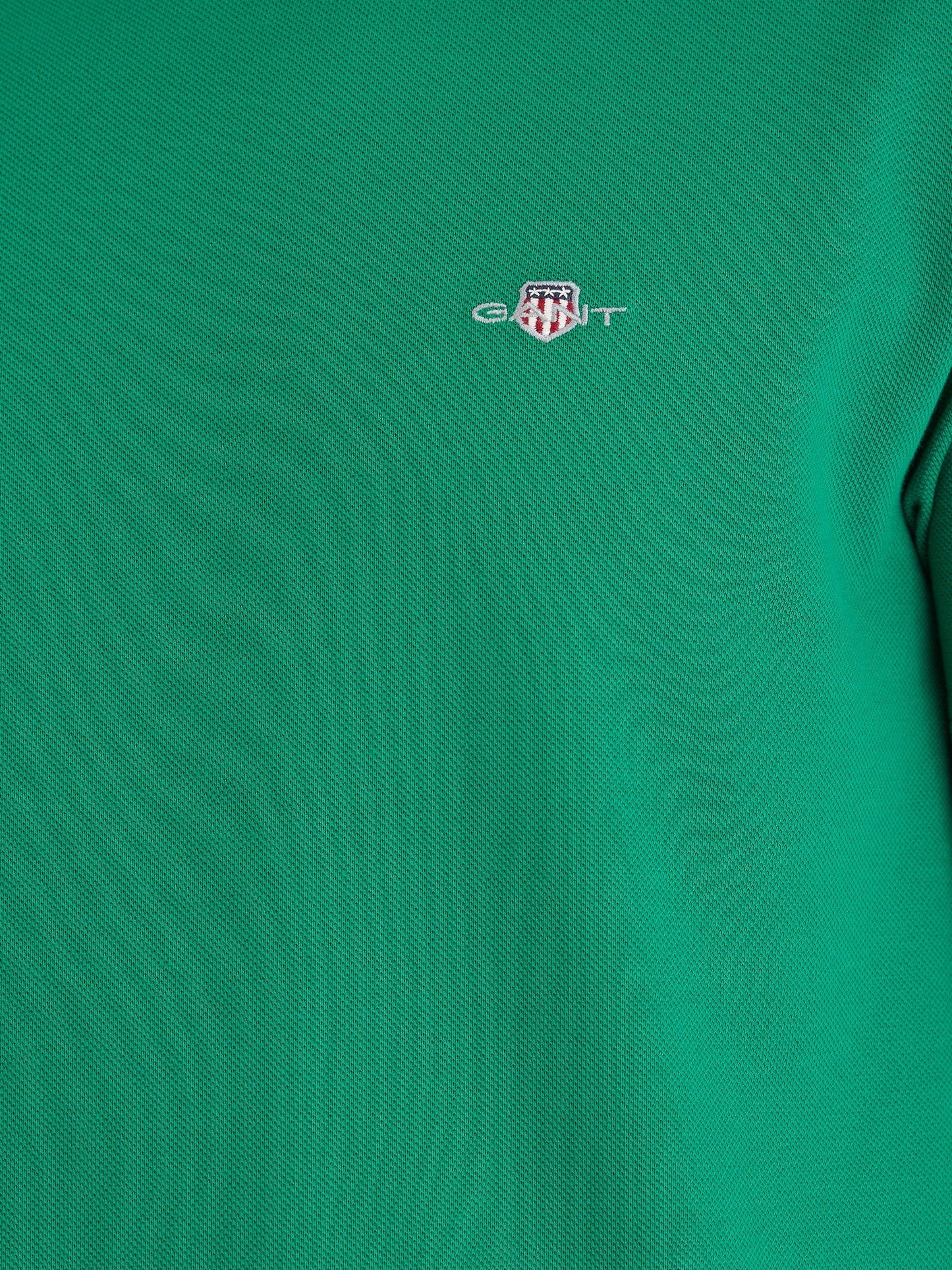 Gant Men Green Solid Round Neck Tshirt