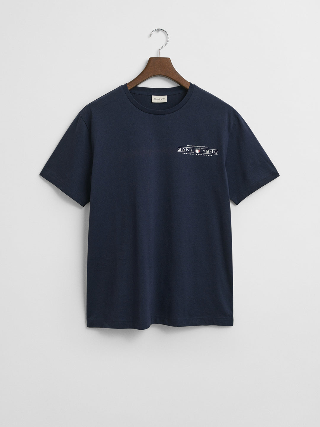 Gant Men Blue Round Neck Short Sleeves T-Shirt