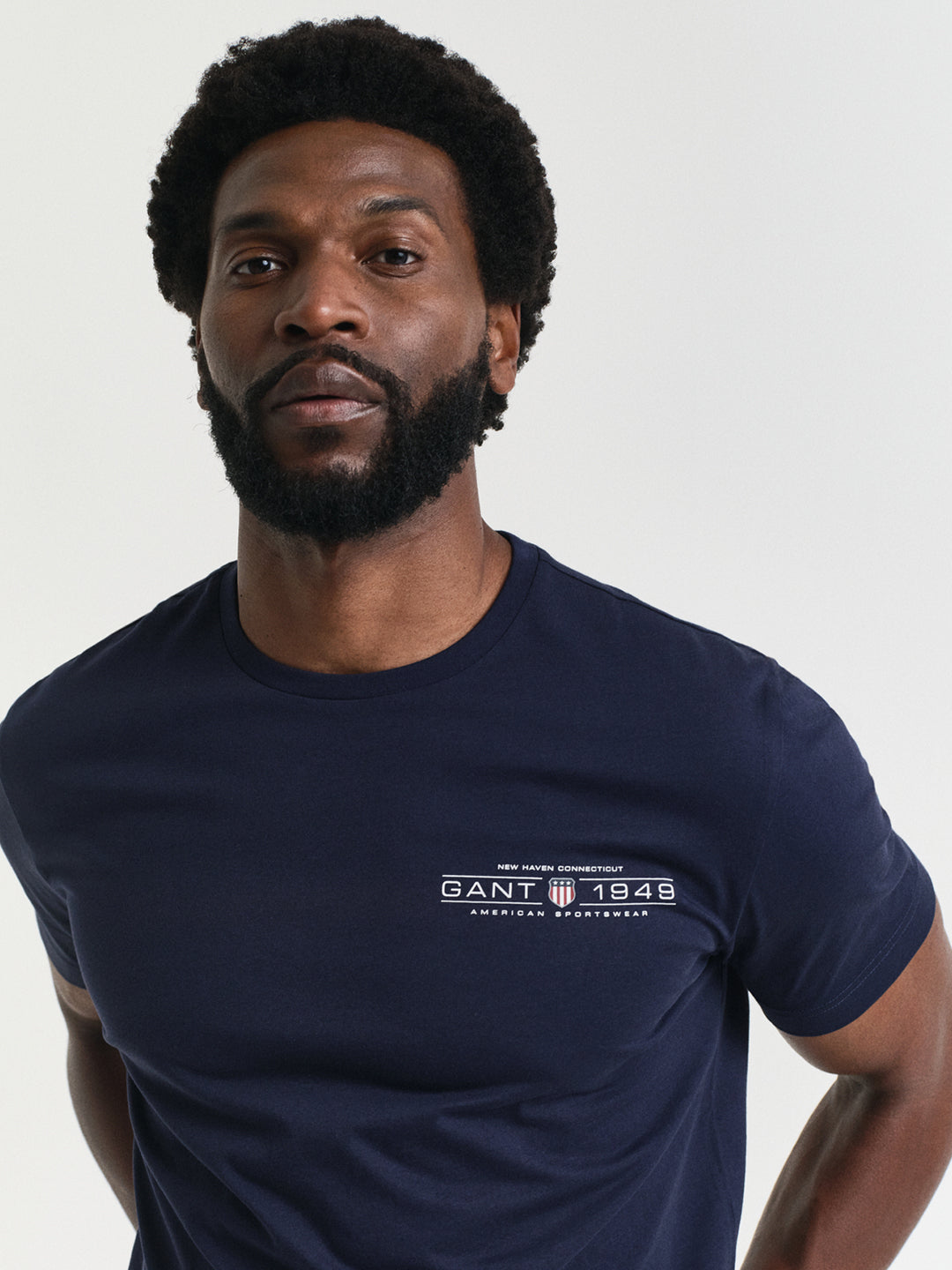 Gant Men Blue Round Neck Short Sleeves T-Shirt