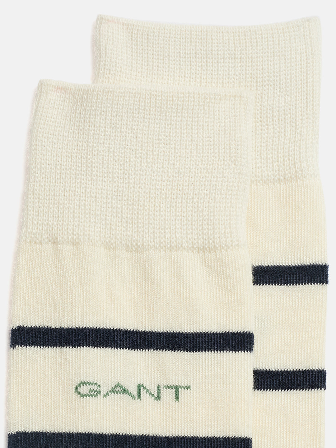 Gant Men White Argyle Striped Socks