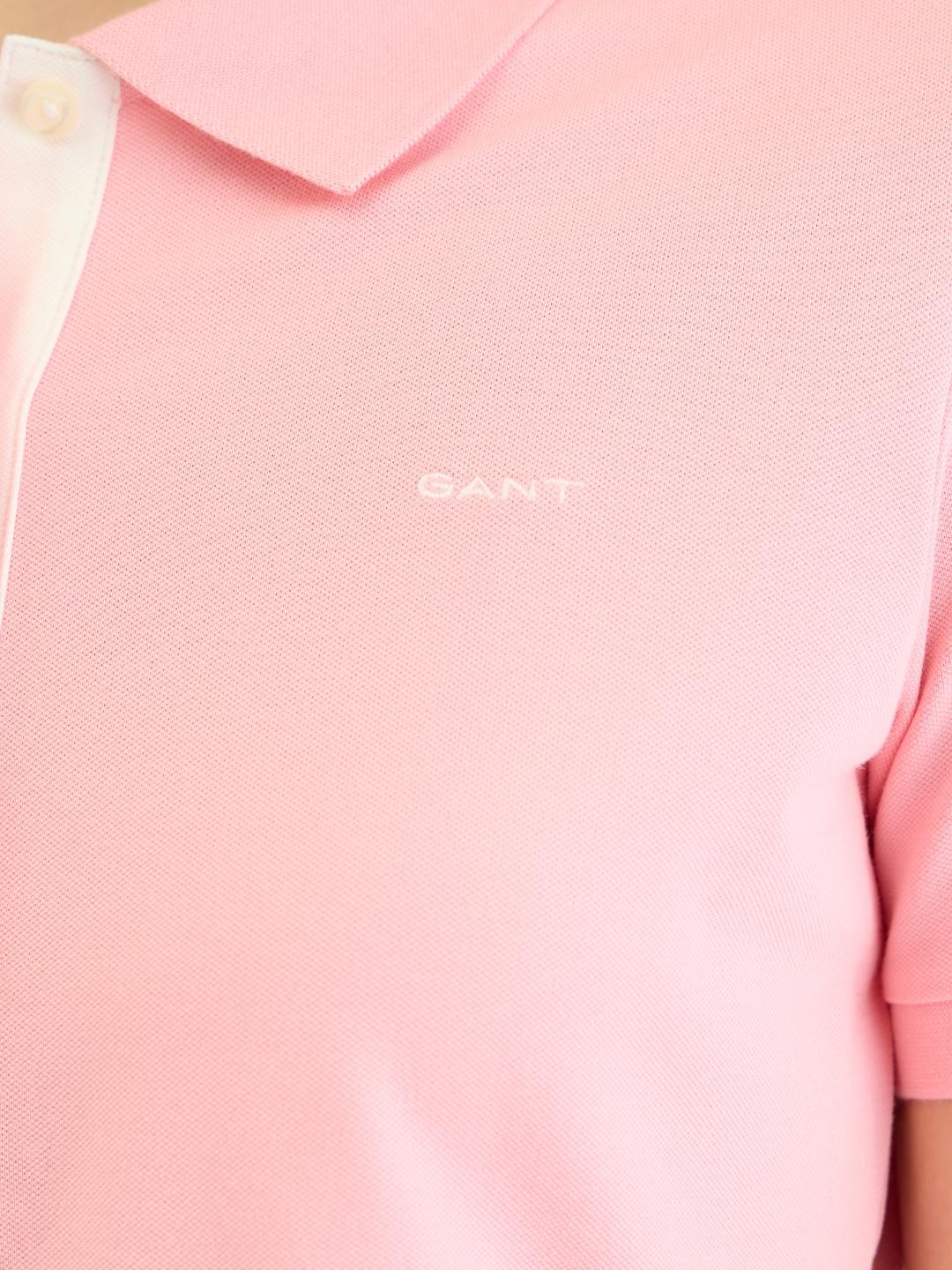 Gant Women Pink Solid Polo Tshirt