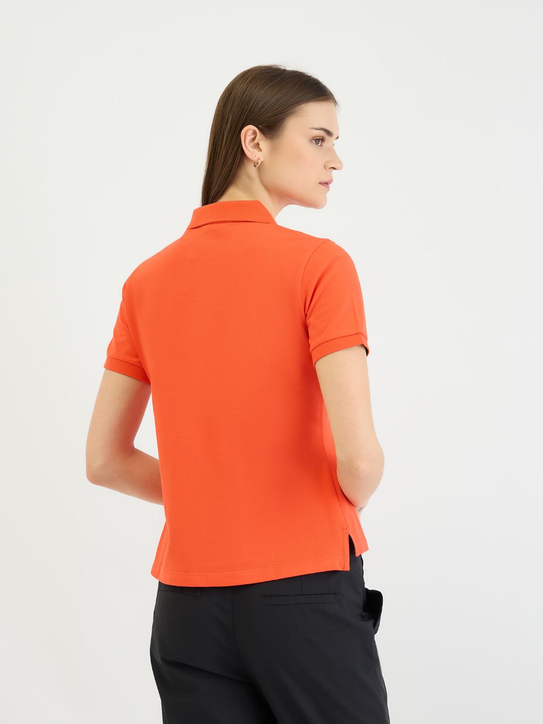 Gant Women Red Solid Polo Tshirt