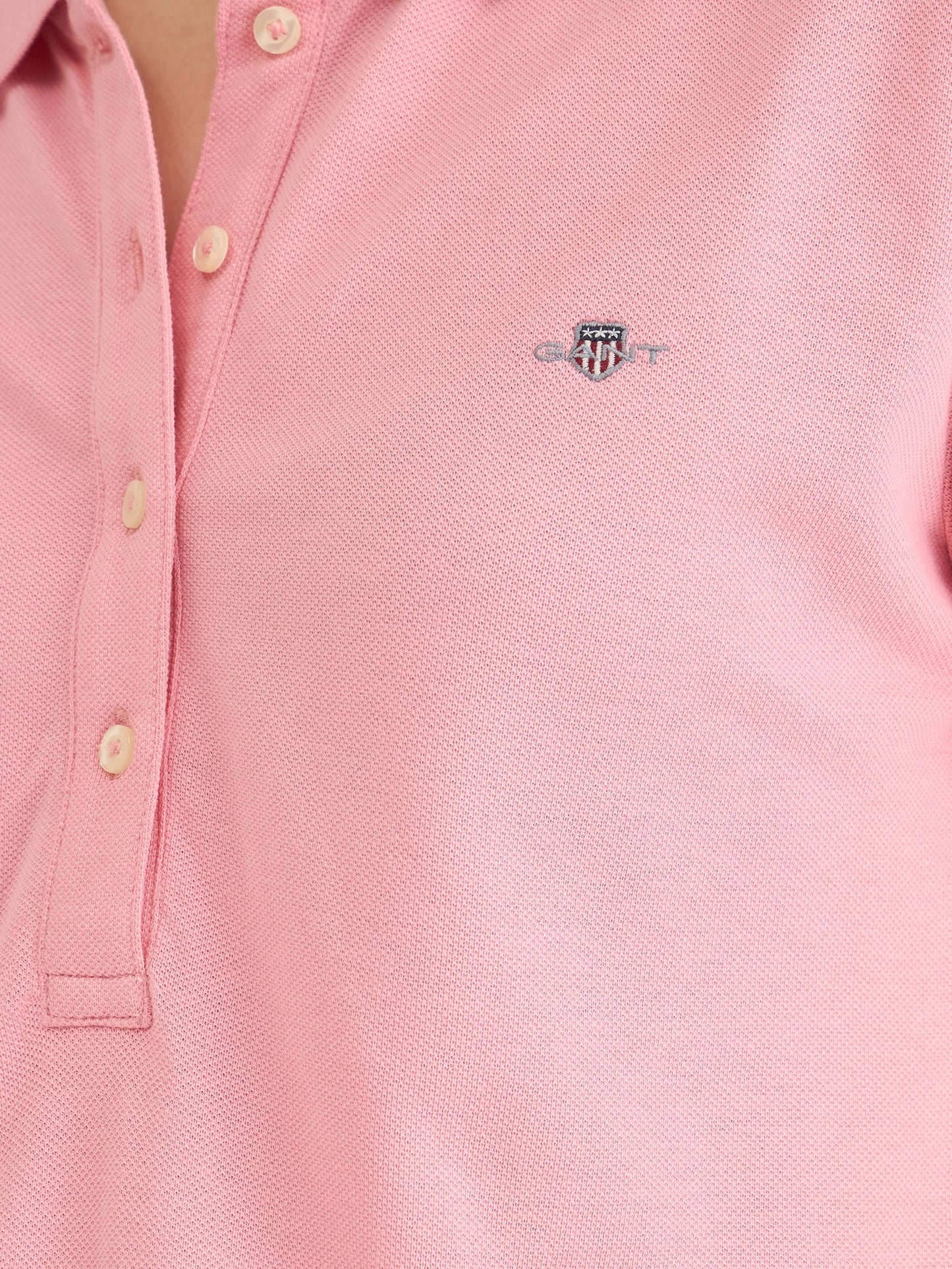 Gant Women Pink Solid Polo Tshirt