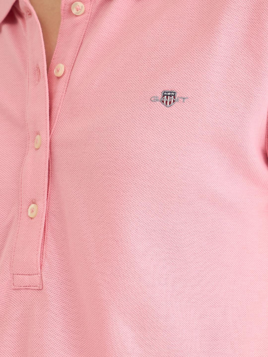 Gant Women Pink Solid Polo Tshirt