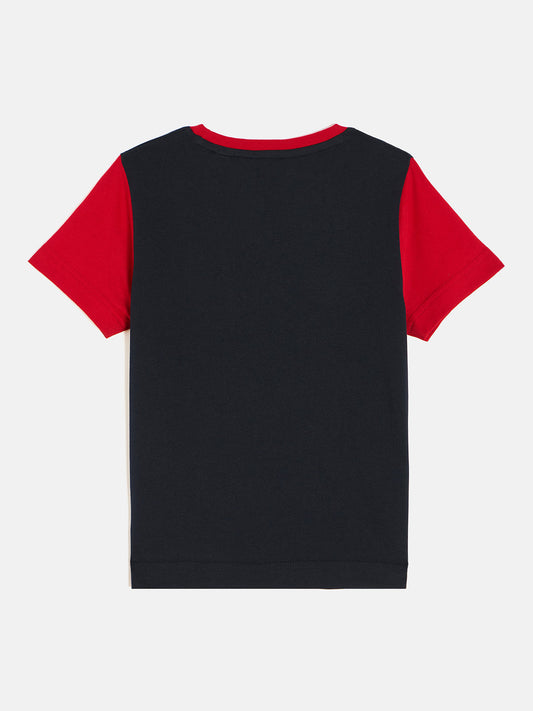 Gant Boys Navy Crew Neck Short Sleeve Typography T-Shirt