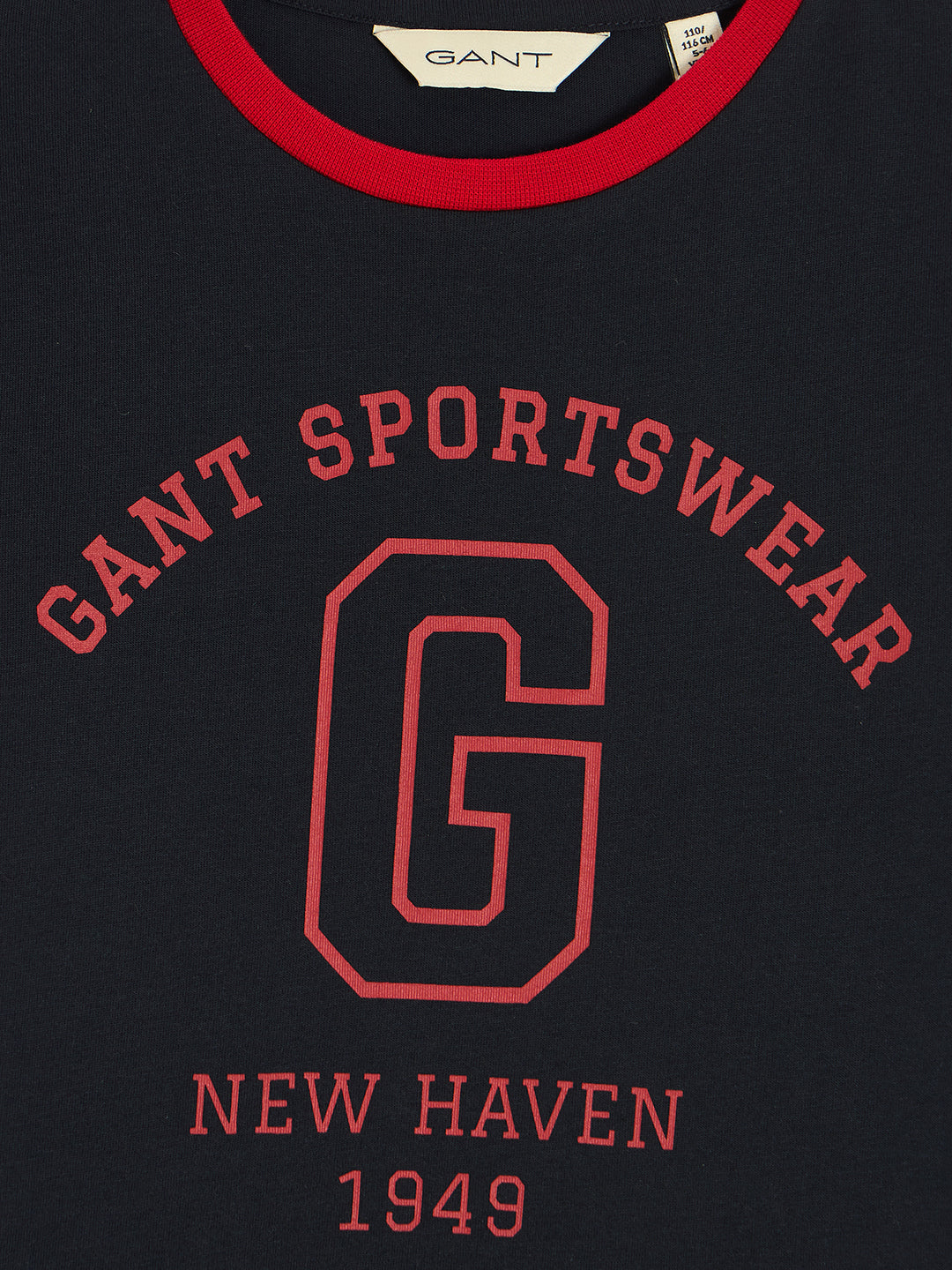 Gant Boys Navy Crew Neck Short Sleeve Typography T-Shirt