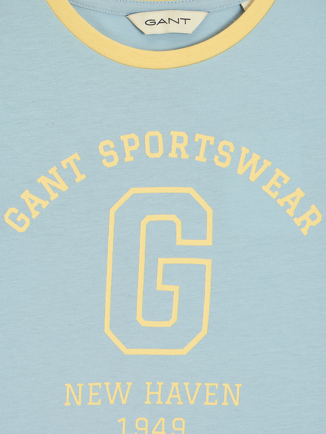 Gant Boys Blue Crew Neck Short Sleeve Typography T-Shirt