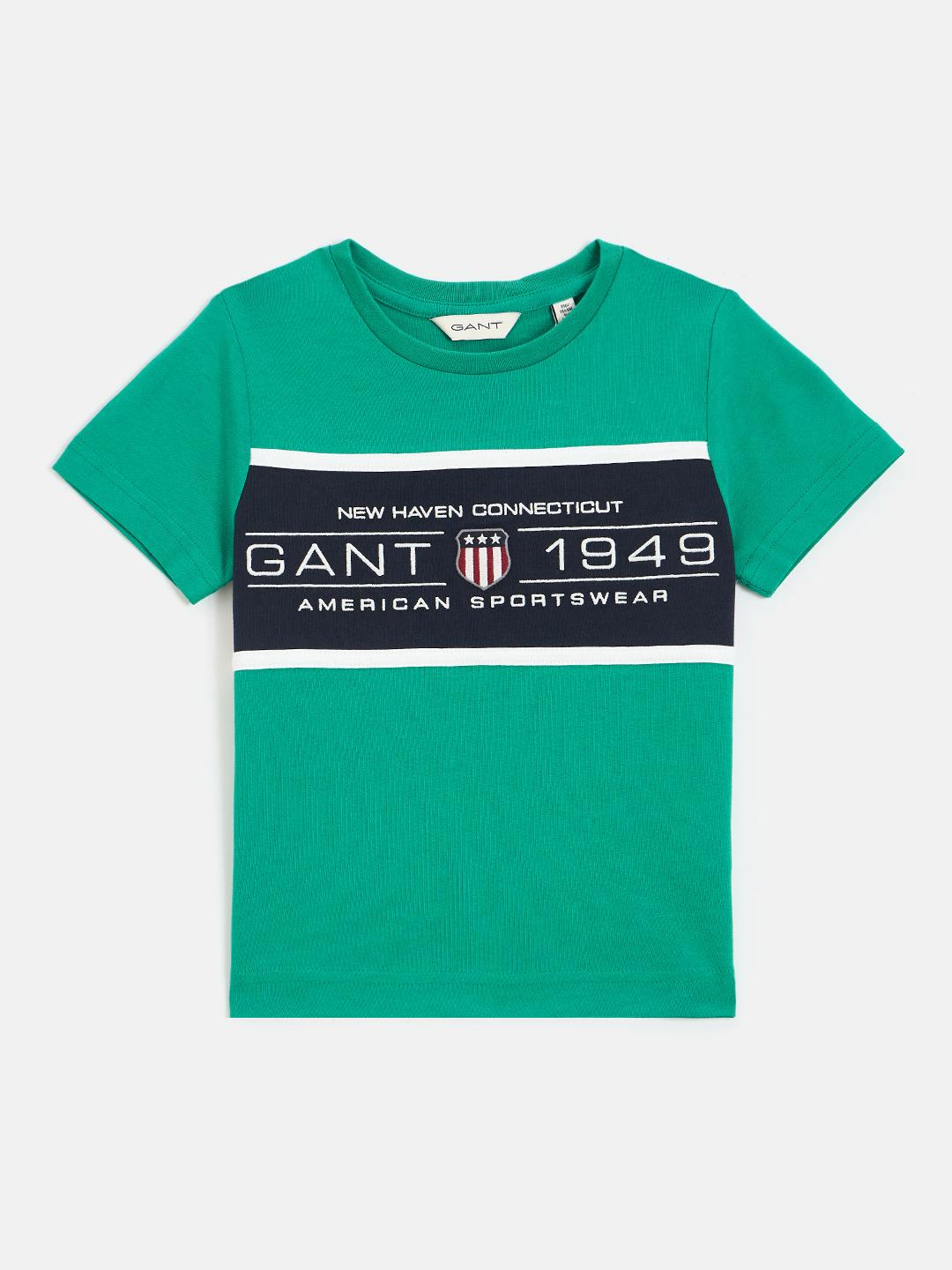 Gant Boys Green Round Neck Tshirt