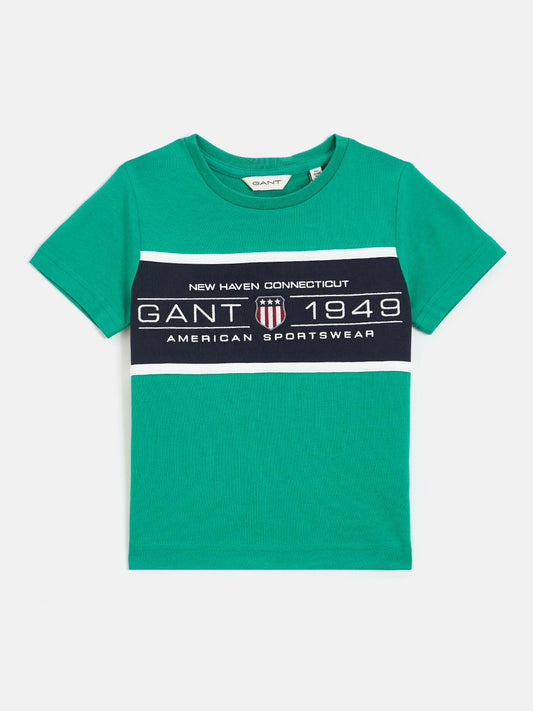 Gant Boys Green Round Neck Tshirt