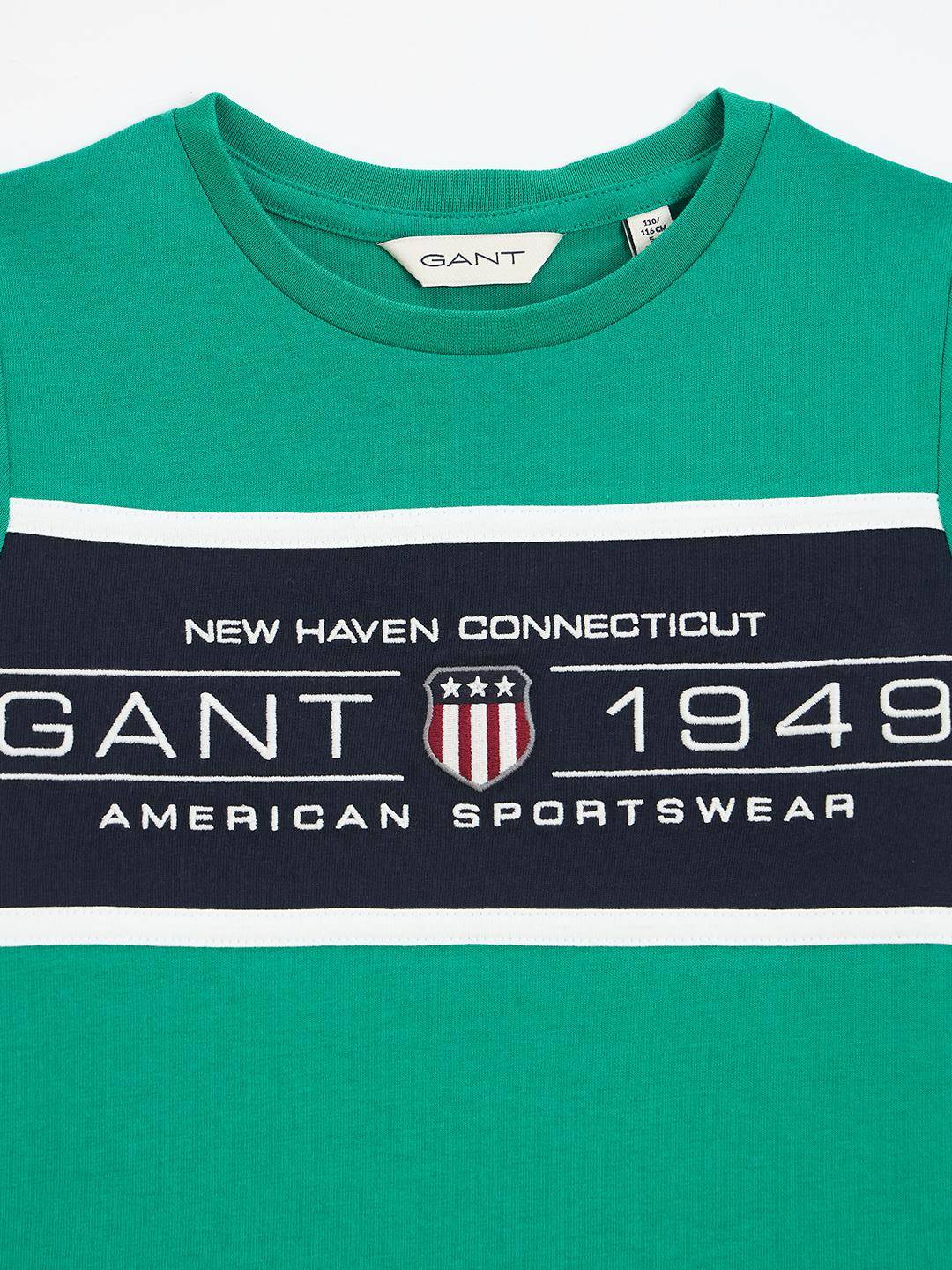 Gant Boys Green Round Neck Tshirt