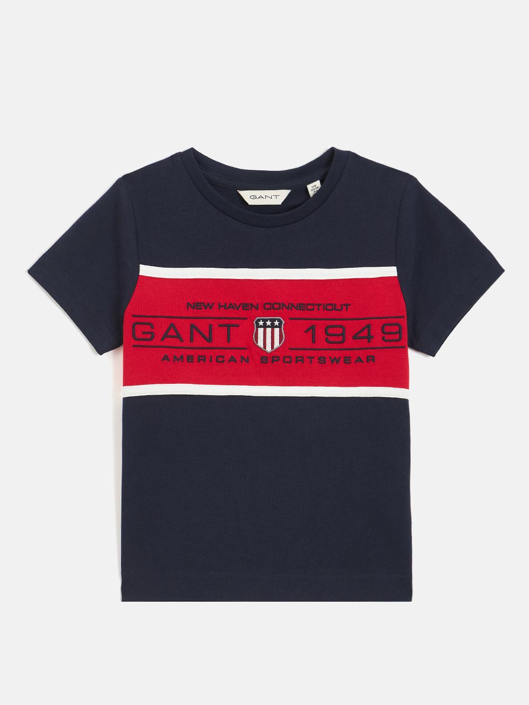 Gant Boys Blue Round Neck Tshirt