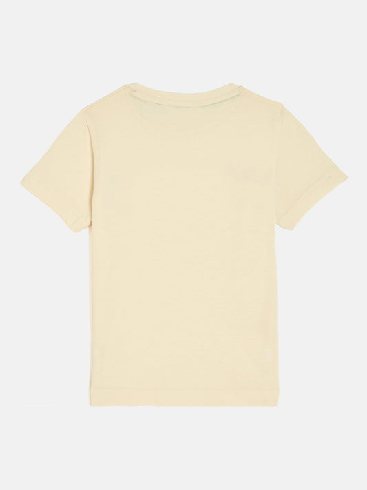 Gant Boys Cream Round Neck Short Sleeve Typography T-Shirt