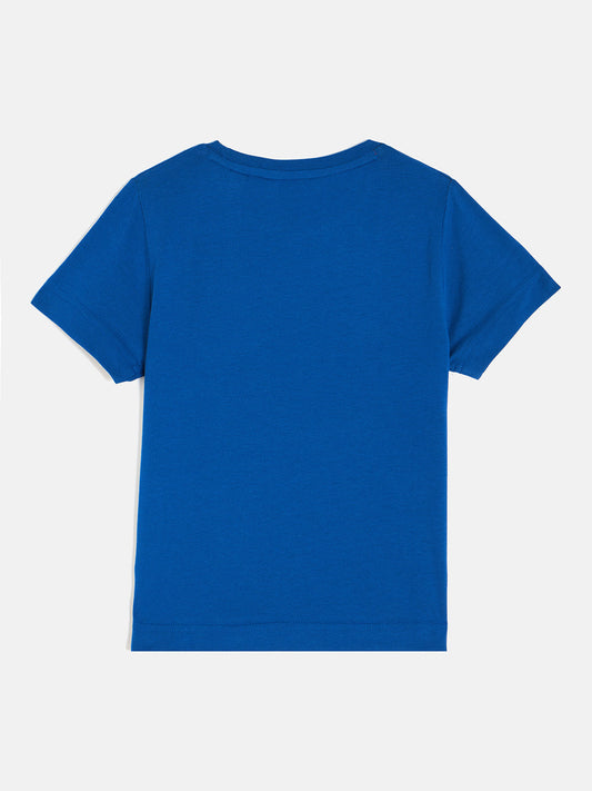 Gant Boys Blue Round Neck Short Sleeve Typography T-Shirt