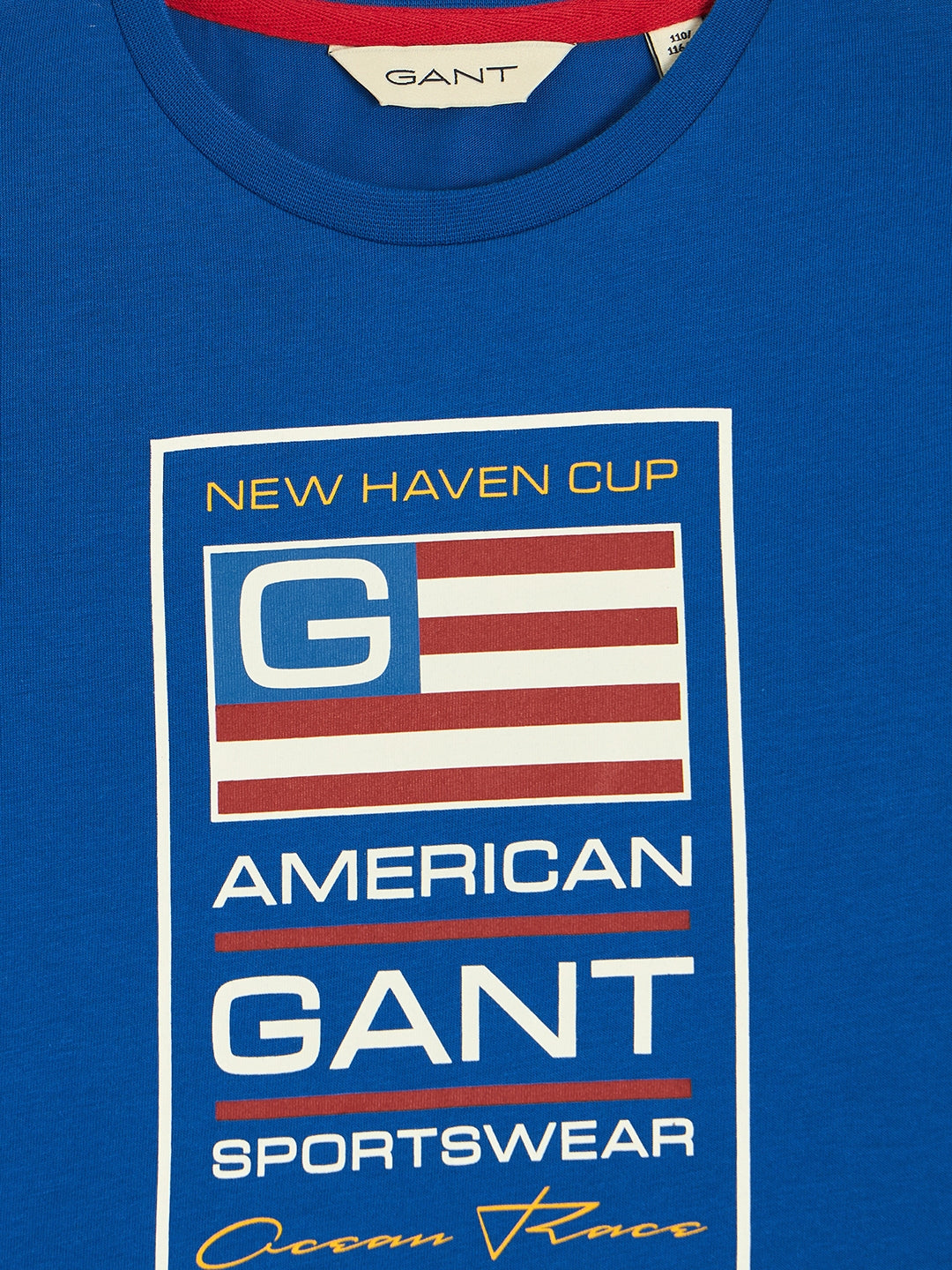 Gant Boys Blue Round Neck Short Sleeve Typography T-Shirt