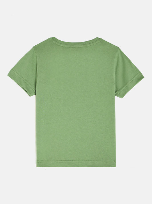 Gant Boys Green Round Neck Short Sleeve Graphic T-Shirt