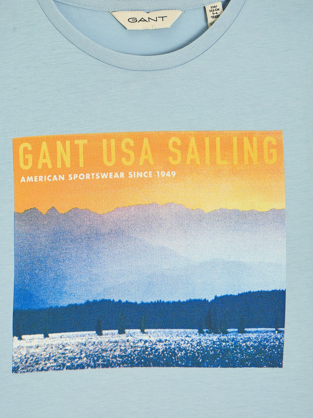 Gant Boys Blue Round Neck Short Sleeve Graphic T-Shirt