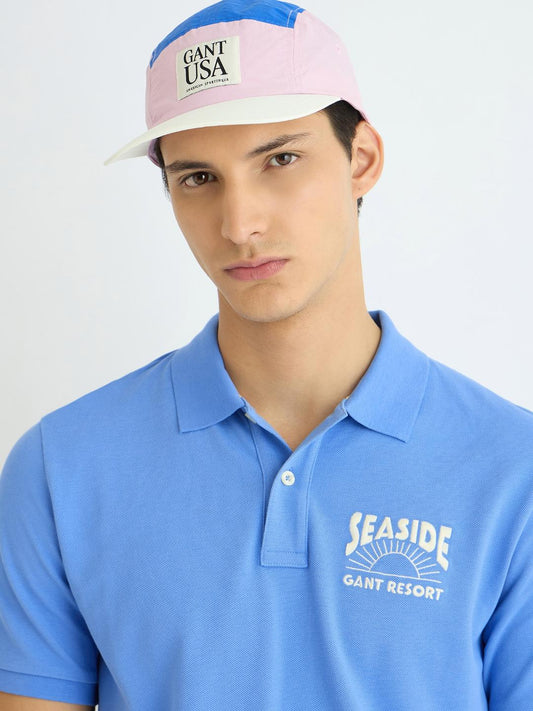 Gant Men Blue Solid Polo Tshirt