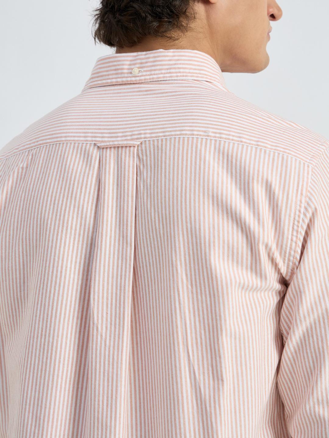 Gant Men Orange Striped Collar Shirt
