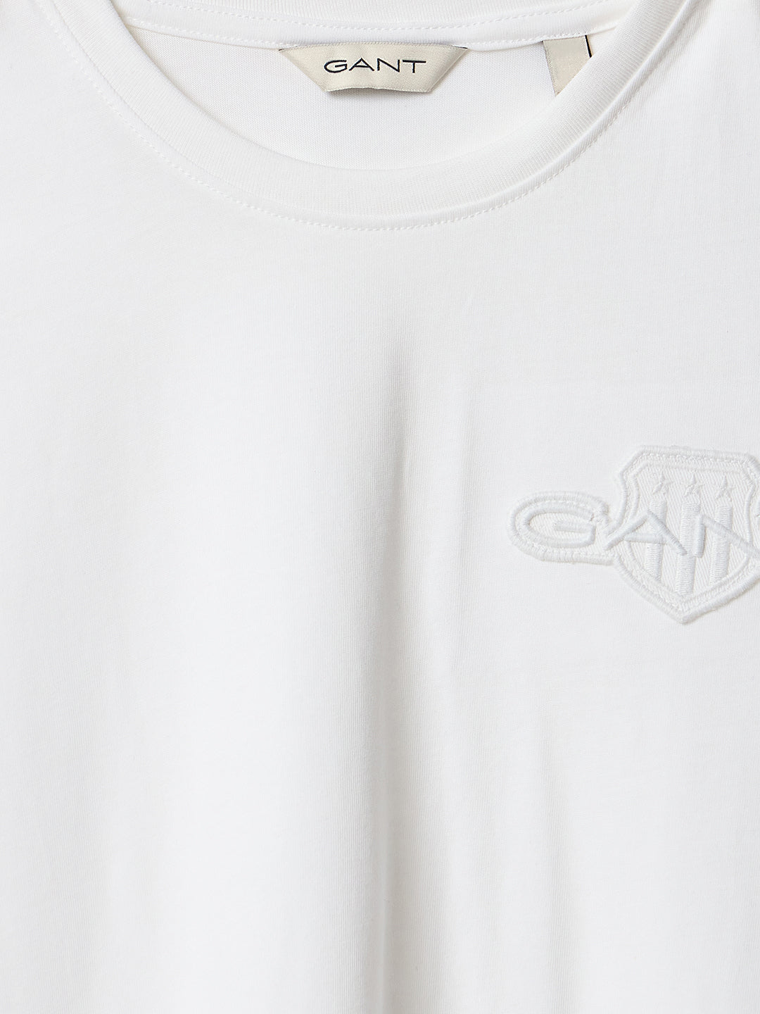 Gant Boys White Graphic Round Neck Tshirt