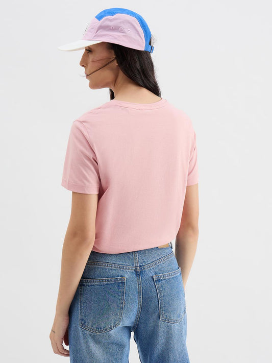 Gant Women Pink Solid Crew Neck Tshirt