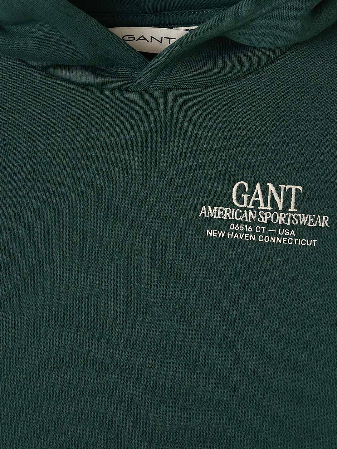 Gant Boys Regular Fit Green Logo Sweatshirt