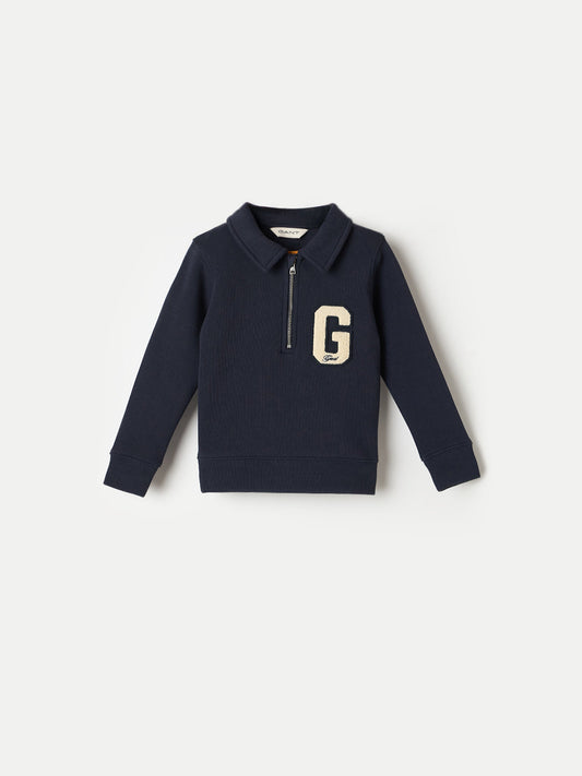 Gant Boys Regular Fit Navy Blue Logo Sweatshirt