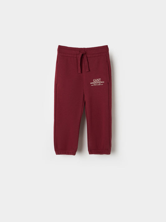 Gant Boys Relaxed Fit Maroon Logo Sweatpant