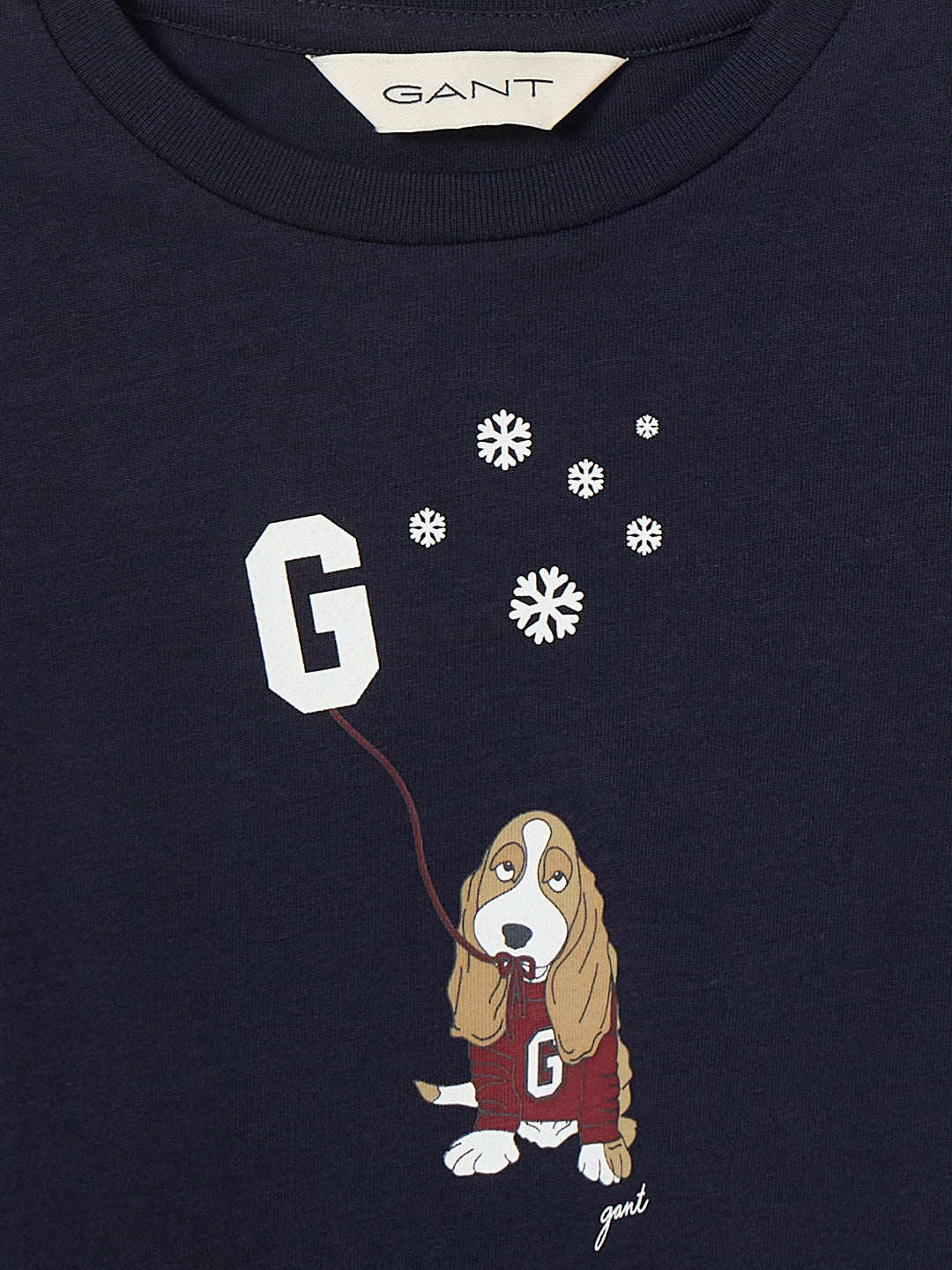 Gant Boys Blue Graphic Round Neck Tshirt