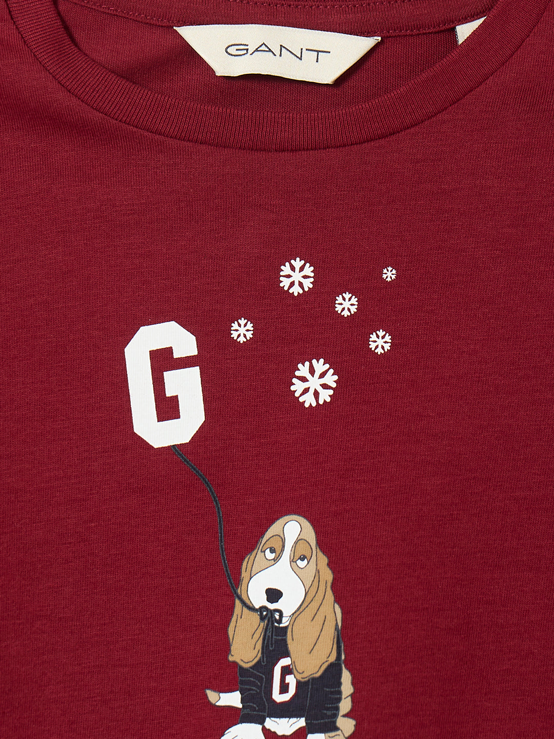 Gant Boys Red Graphic Round Neck Tshirt