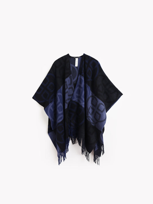 Gant Women Blue Jacquard Scarf