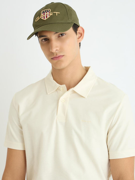 Gant Men Cream Solid Polo Tshirt