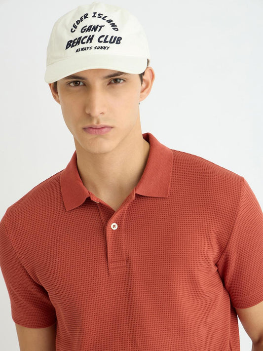 Gant Men Red Solid Polo Tshirt