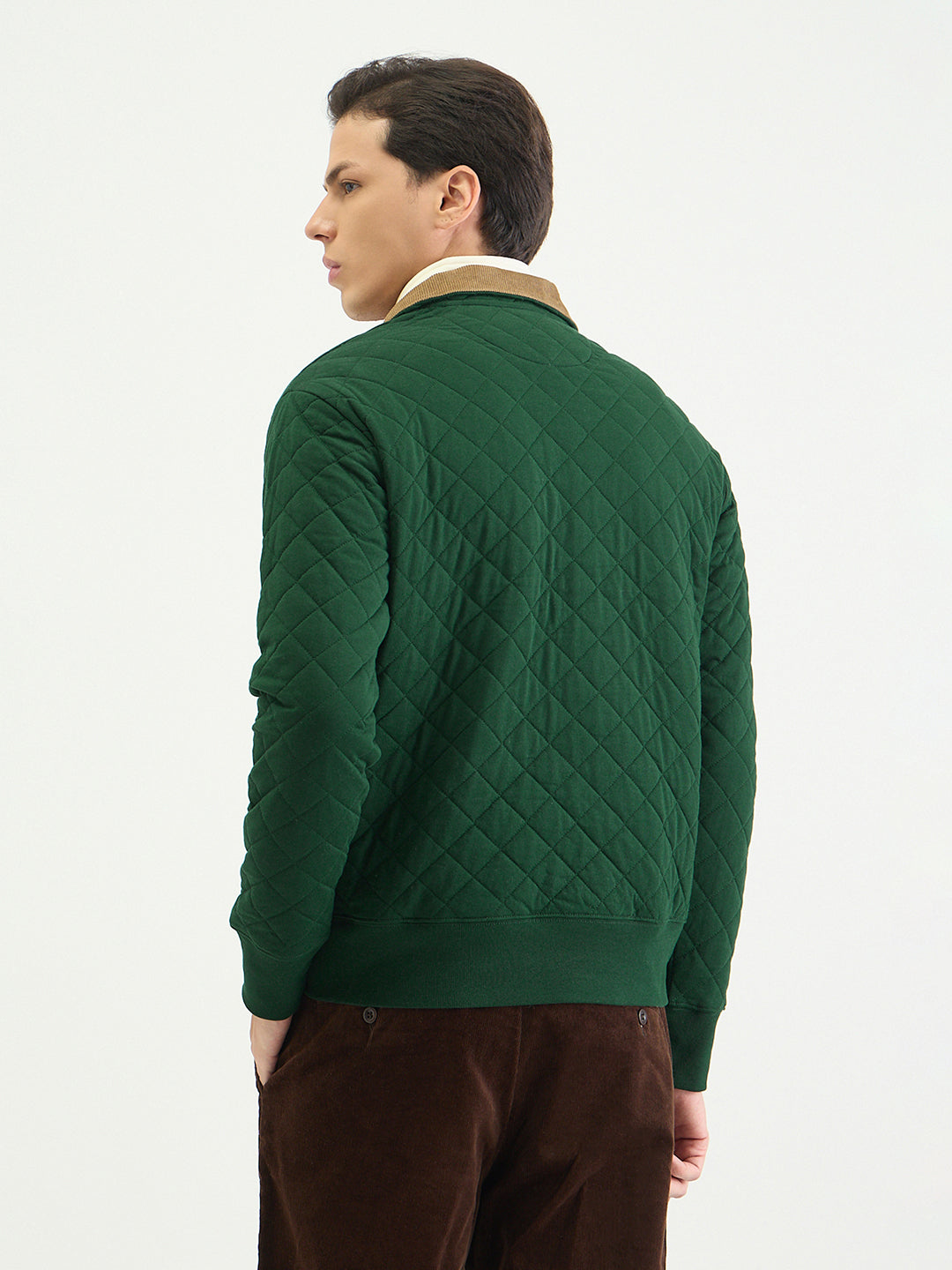 Gant Men Regular Green Quilted Sweatshirt