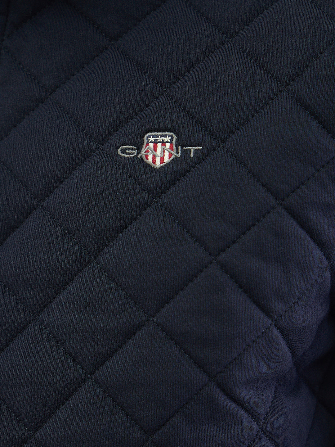 Gant Men Regular Navy Blue Quilted Sweatshirt