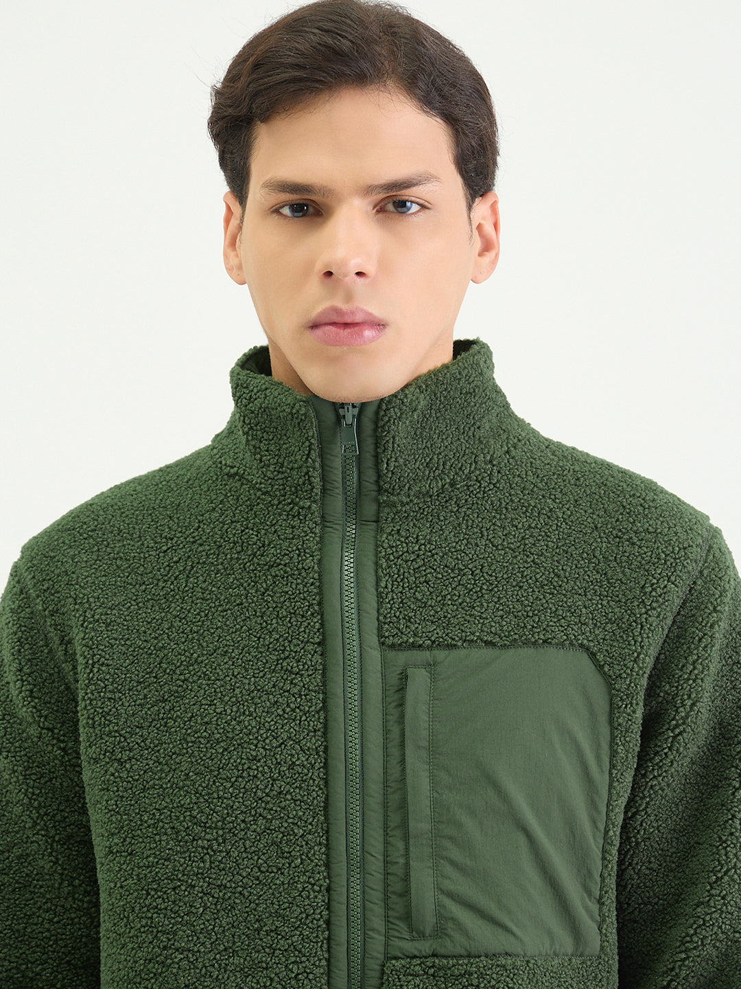 Gant Men Regular Green Textured Sweatshirt