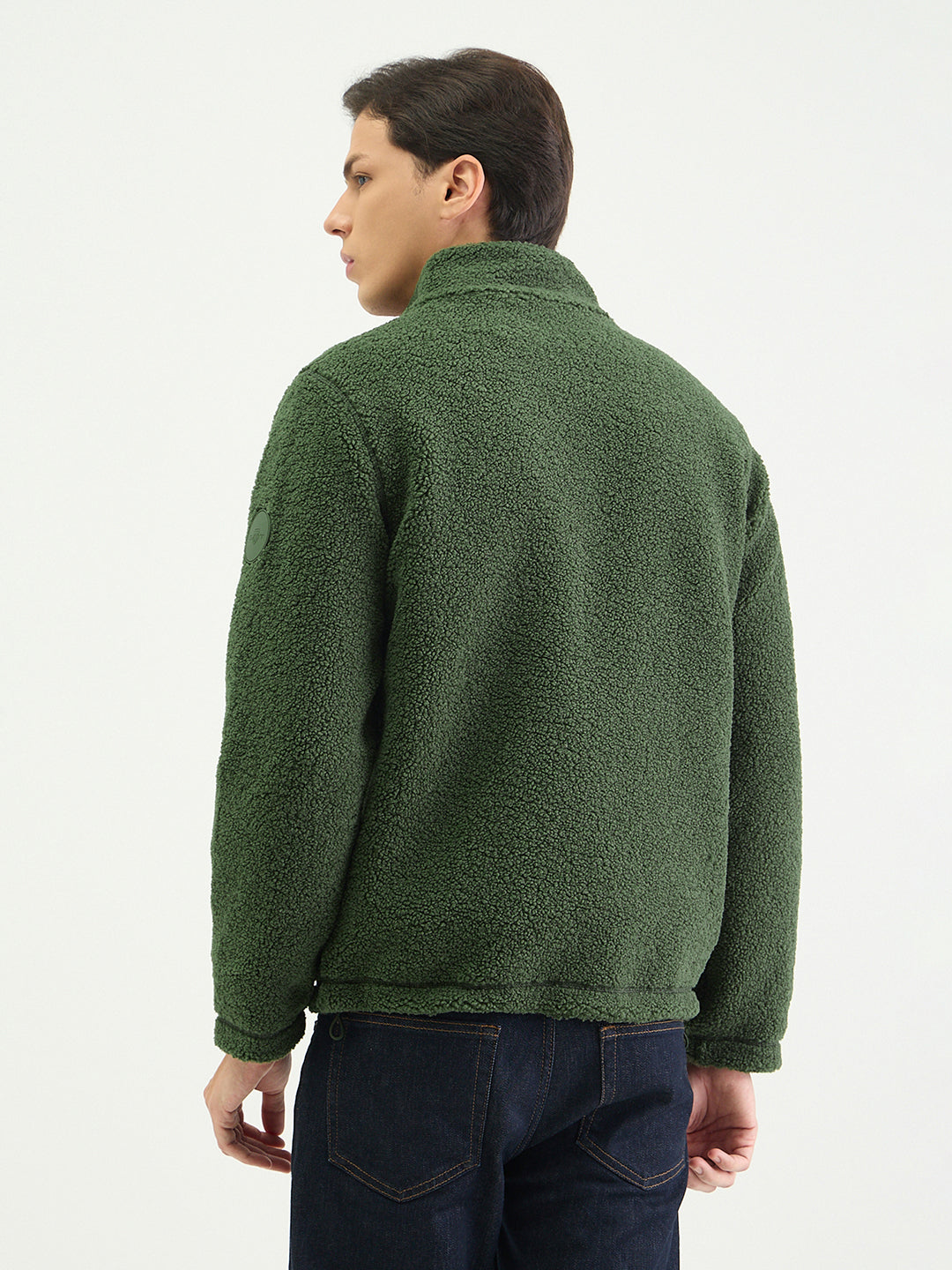 Gant Men Regular Green Textured Sweatshirt