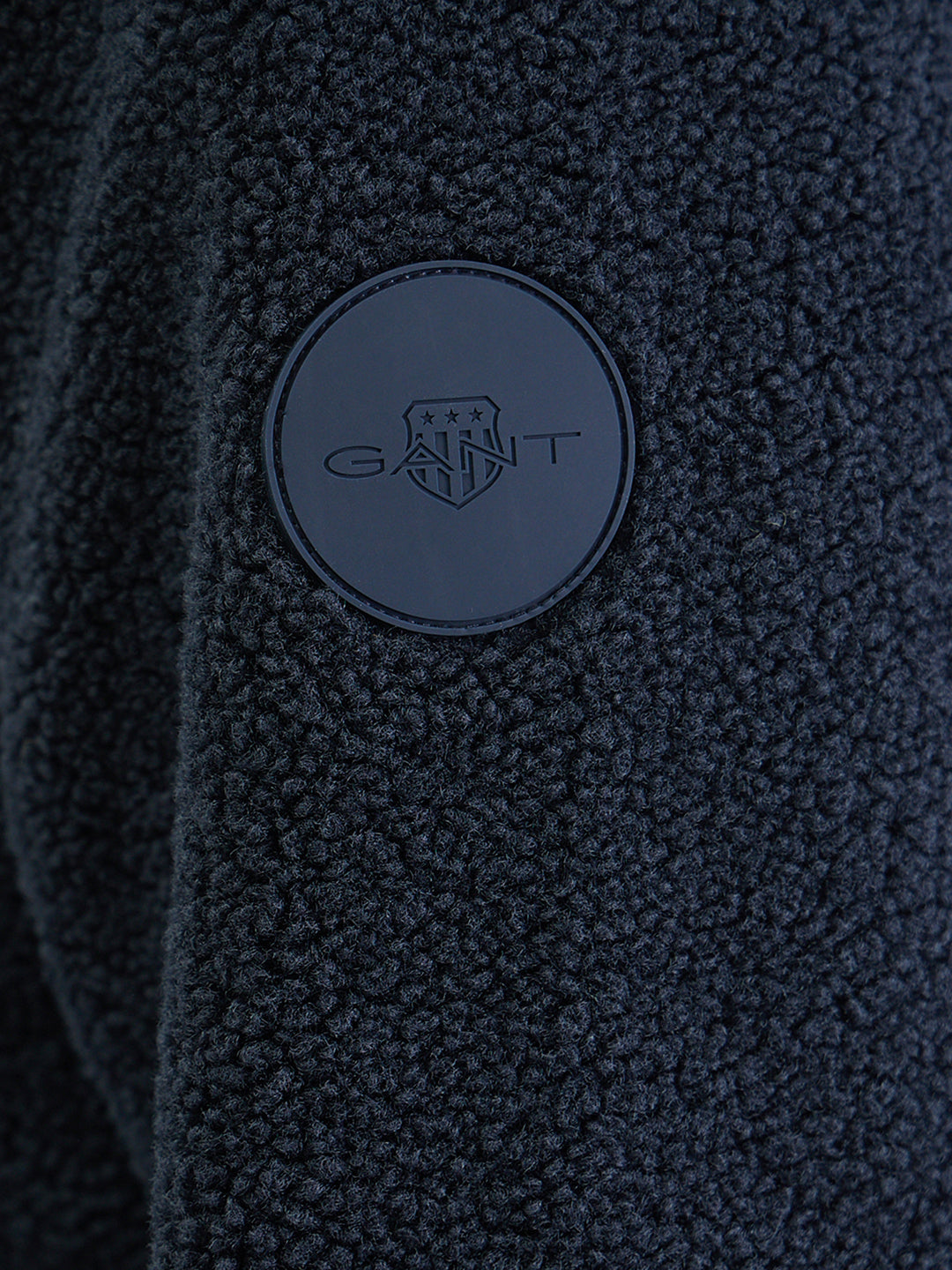 Gant Men Regular Navy Blue Textured Sweatshirt