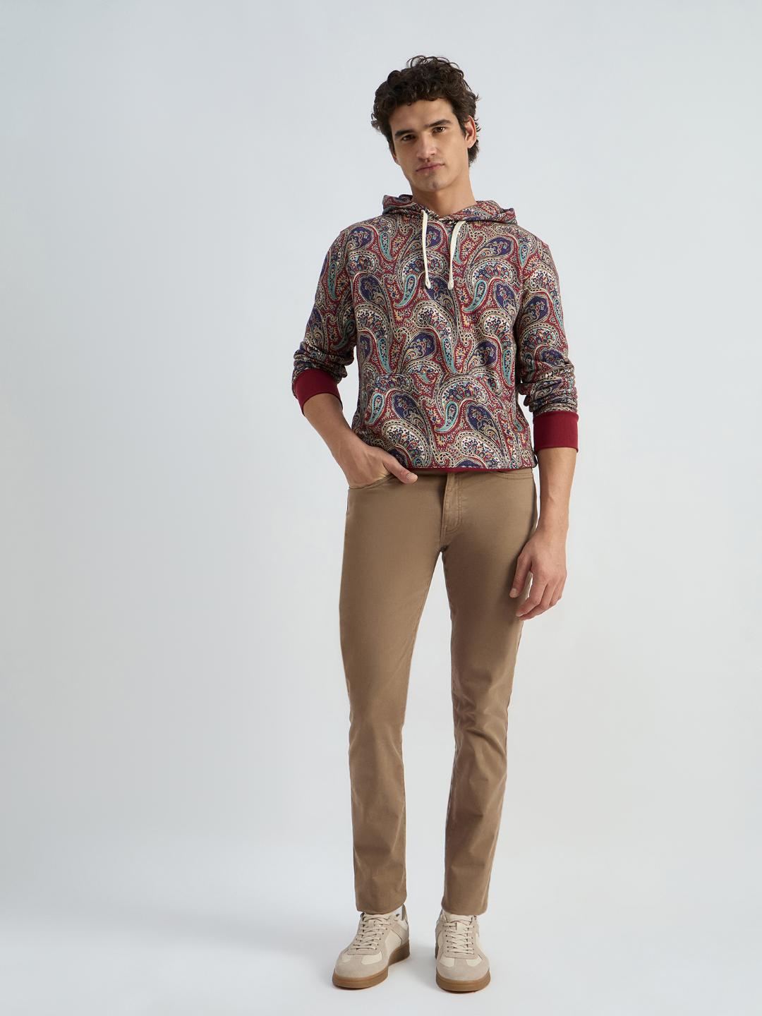 Gant Men Red Printed Hooded Sweatshirt