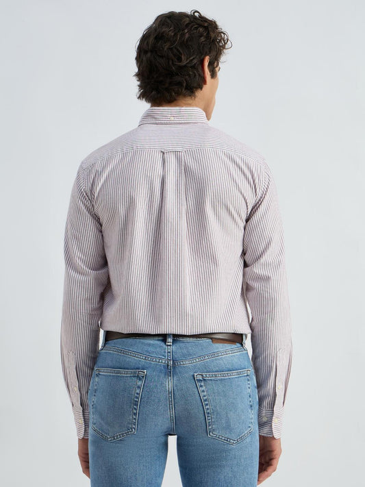 Gant Men Red Striped Collar Shirt