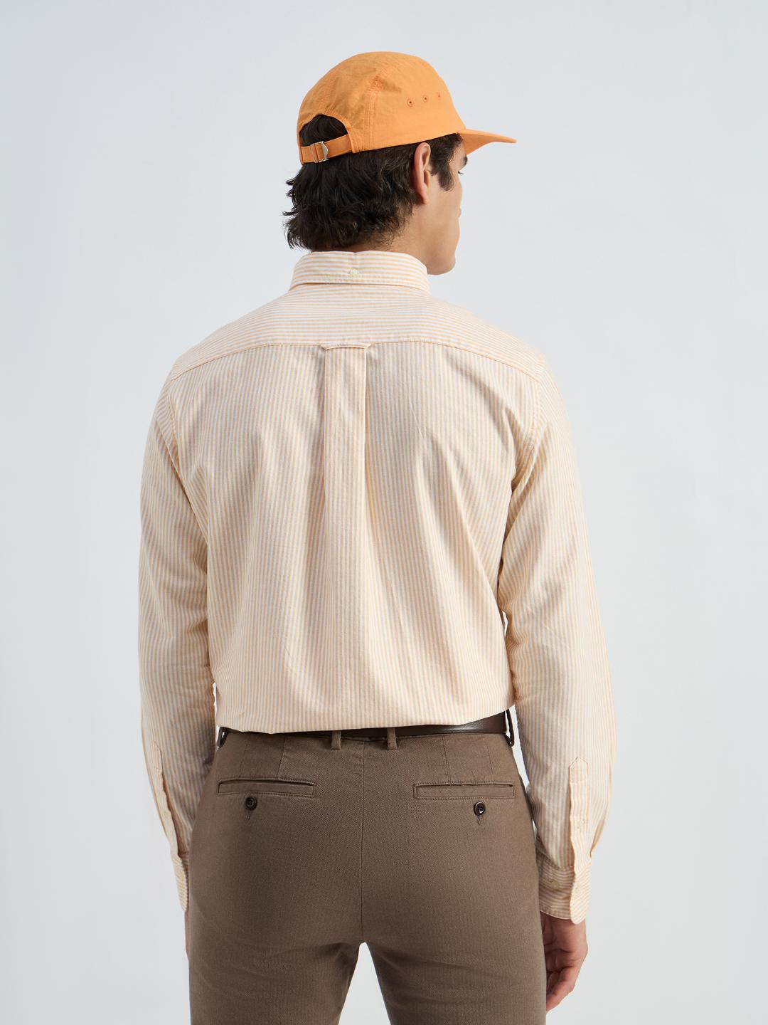 Gant Men Yellow Striped Collar Shirt