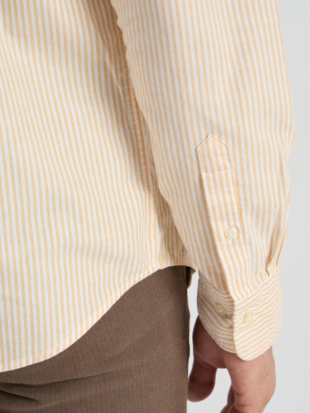 Gant Men Yellow Striped Collar Shirt