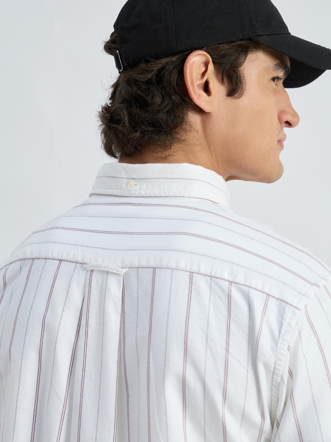 Gant Men White Striped Shirt