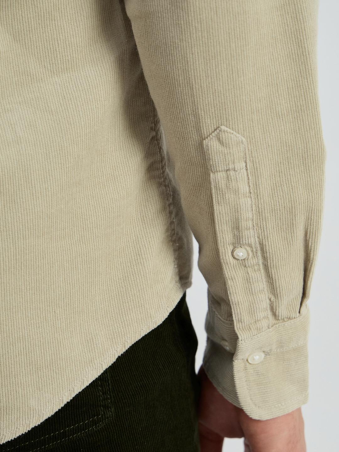Gant Men Beige Solid Collar Shirt