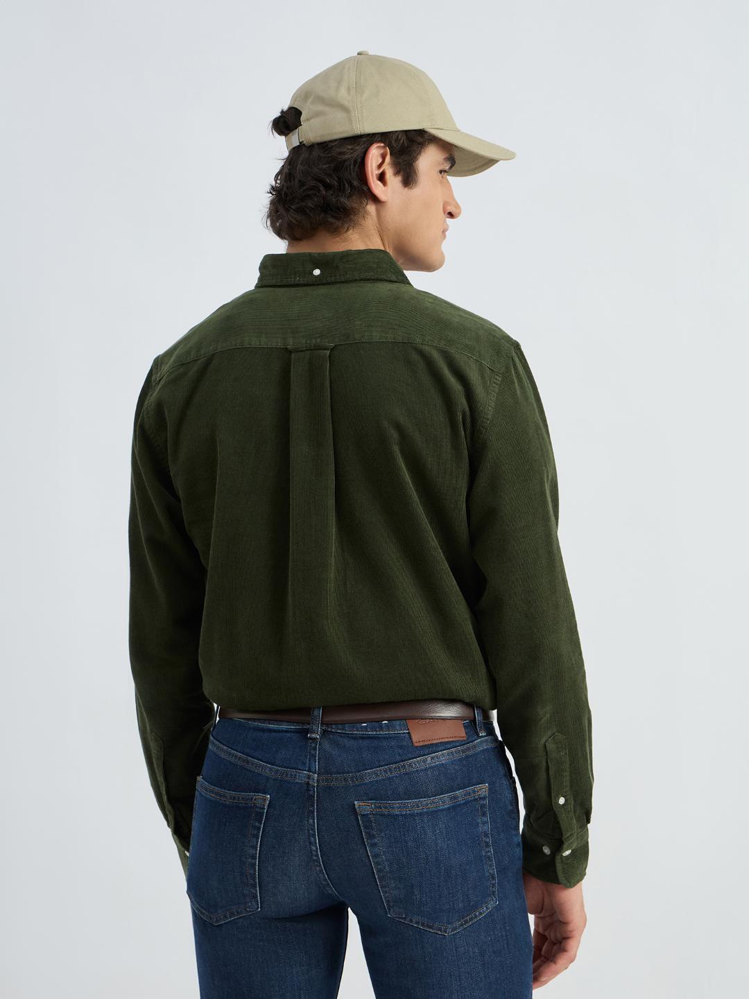 Gant Men Green Solid Collar Shirt