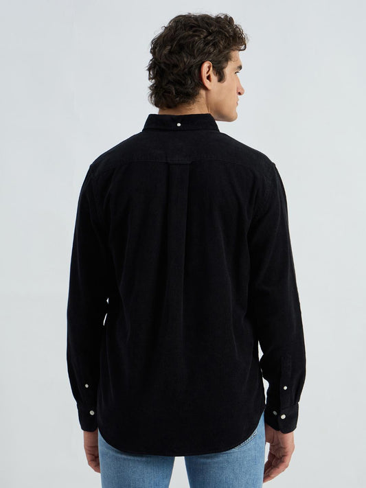 Gant Men Black Solid Collar Shirt