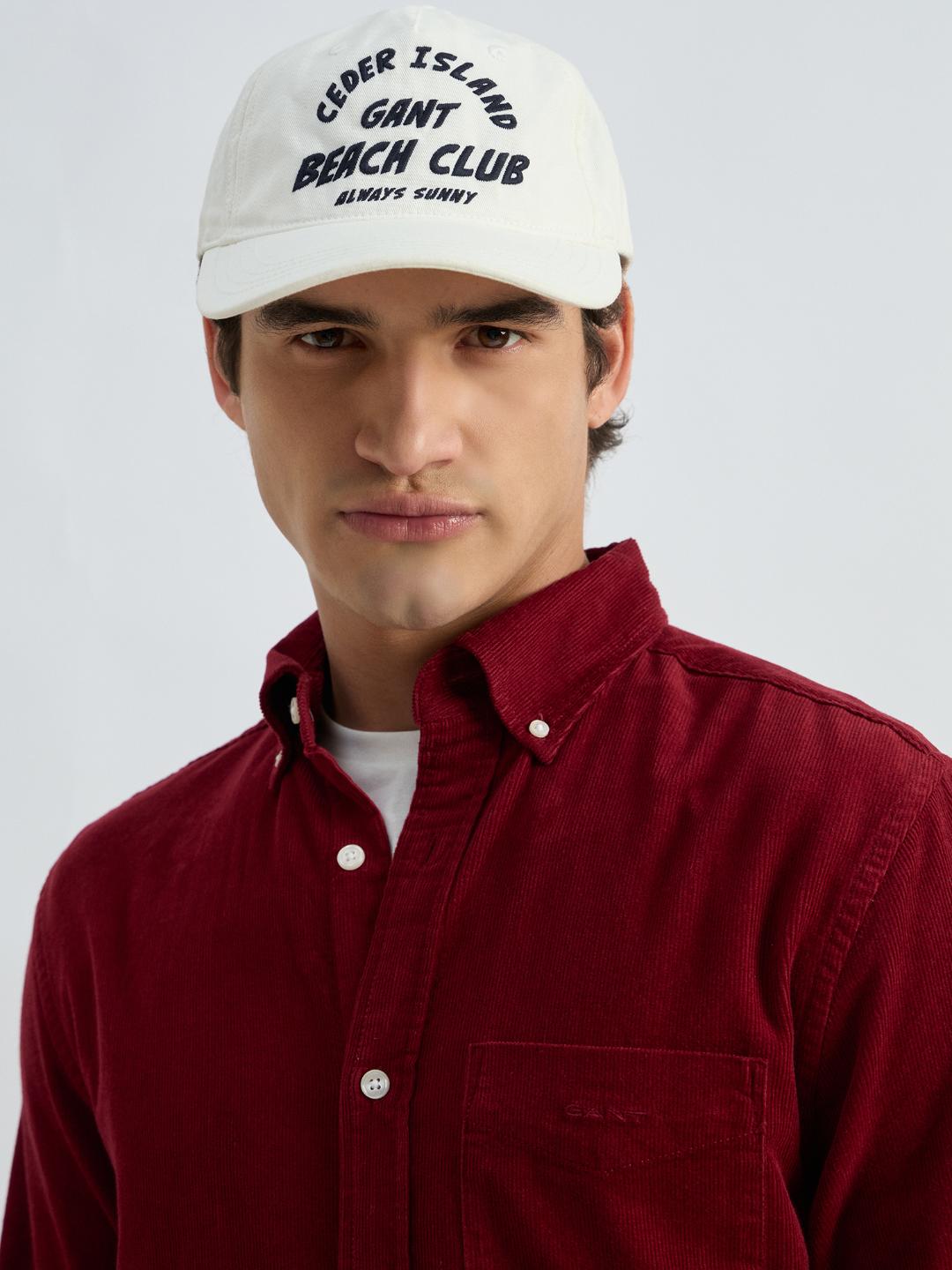 Gant Men Red Solid Collar Shirt