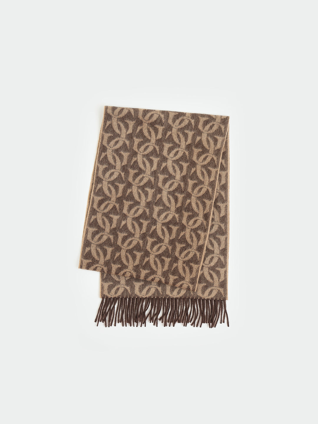 Gant Men Brown Printed Scarf
