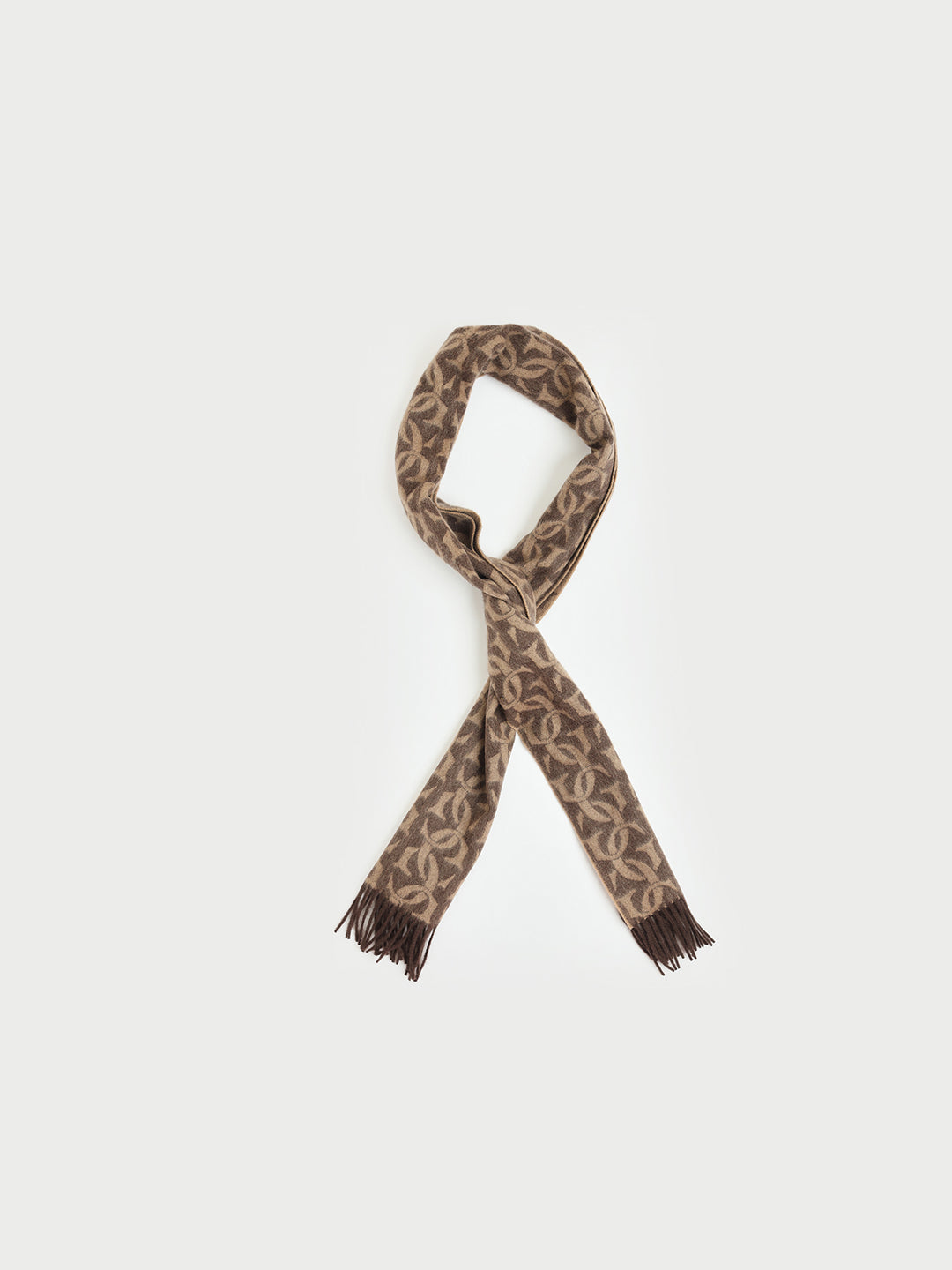 Gant Men Brown Printed Scarf